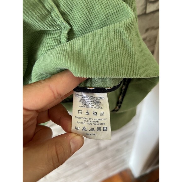 Lands' End Blazer Jacket Womens 24W Green Corduroy Notch Collar Button Front - Picture 5 of 11